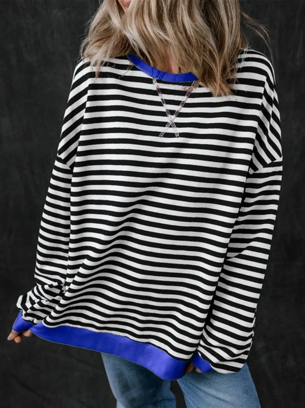 FREE PEOPLE Oversized Stripe Sweater M